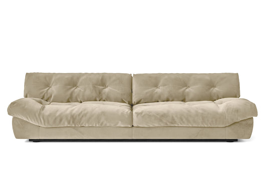 Forli 4 Seater Sofa Cream Velvet