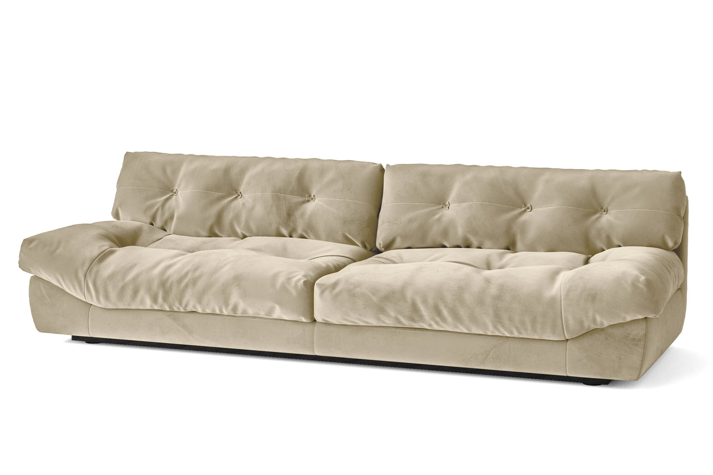 Forli 4 Seater Sofa Cream Velvet