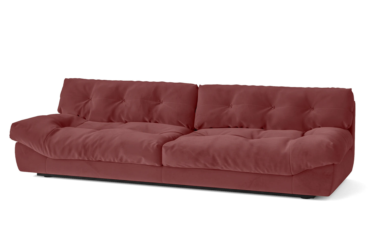 Forli 4 Seater Sofa Pink Velvet