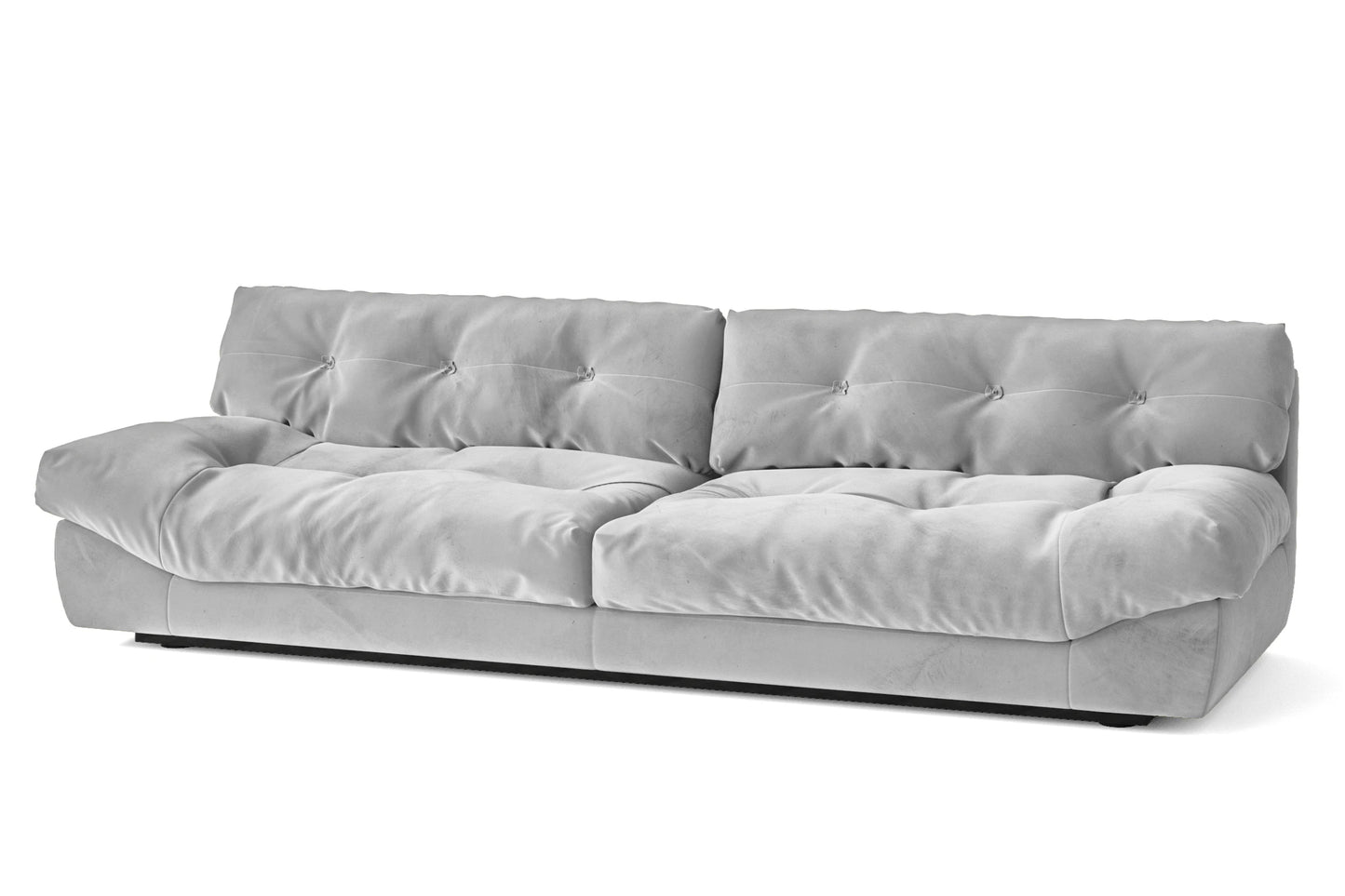 Forli 4 Seater Sofa White Velvet