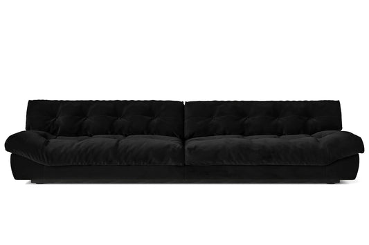 Forli 5 Seater Sofa Black Velvet