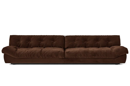 Forli 5 Seater Sofa Coffee Brown Velvet