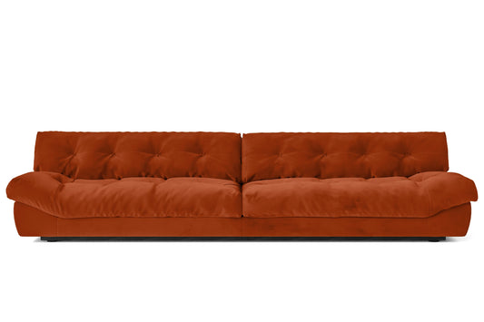 Forli 5 Seater Sofa Orange Velvet