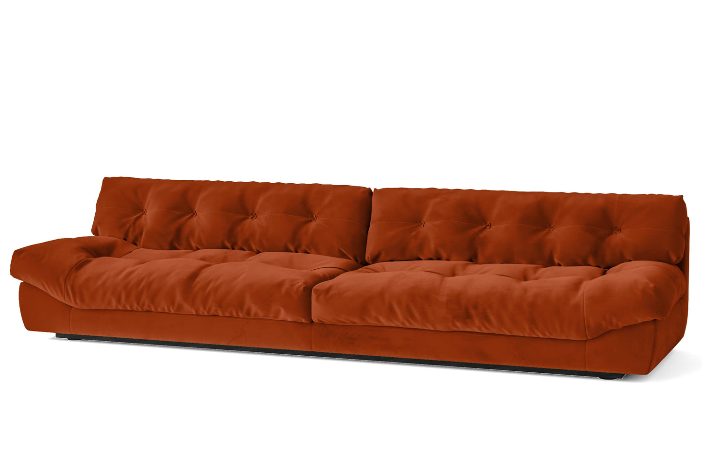 Forli 5 Seater Sofa Orange Velvet