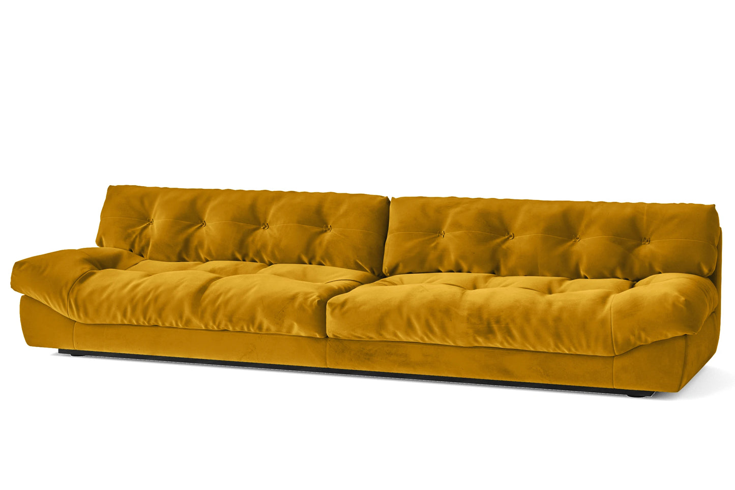 Forli 5 Seater Sofa Yellow Velvet