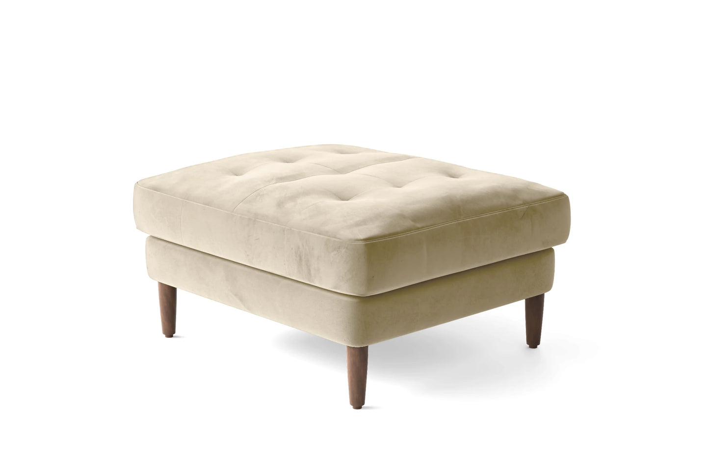 Gela Ottoman Cream Velvet