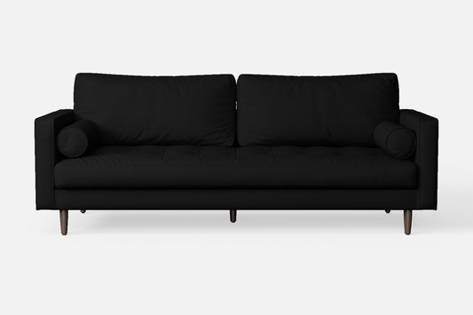 Gela 2 Seater Sofa Black Leather