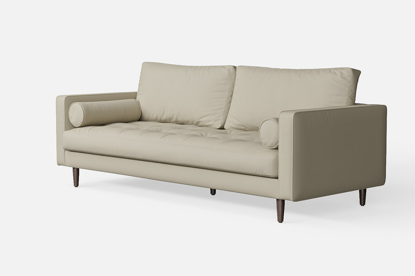 Gela 2 Seater Sofa Cream Leather