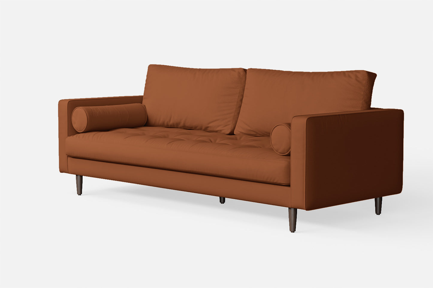 Gela 2 Seater Sofa Tan Brown Leather