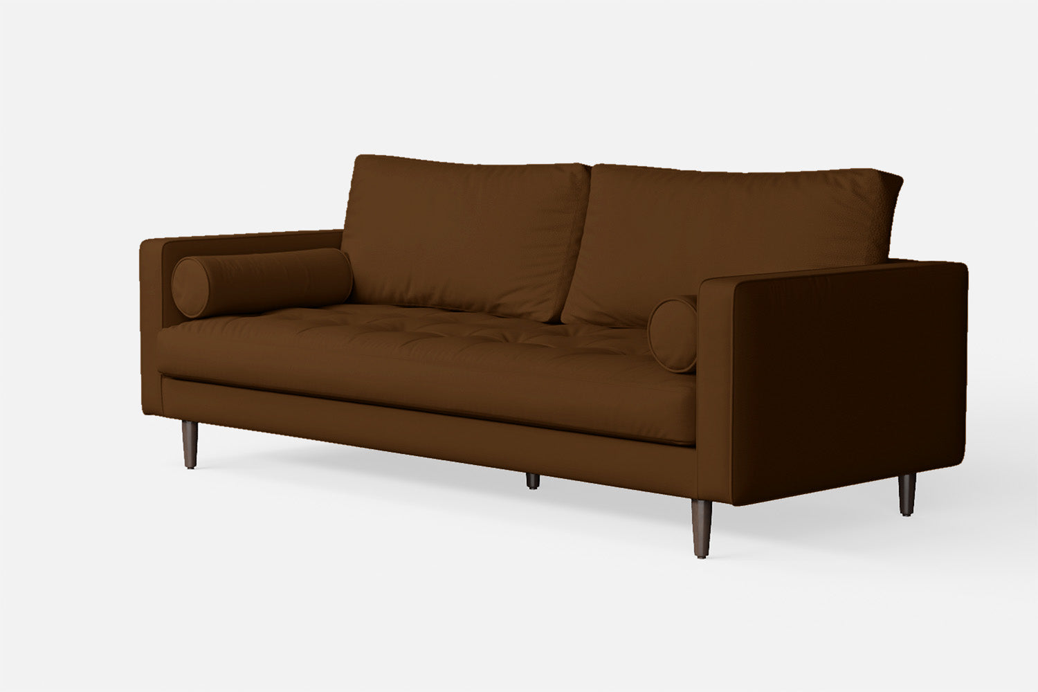 Gela 2 Seater Sofa Walnut Brown Leather