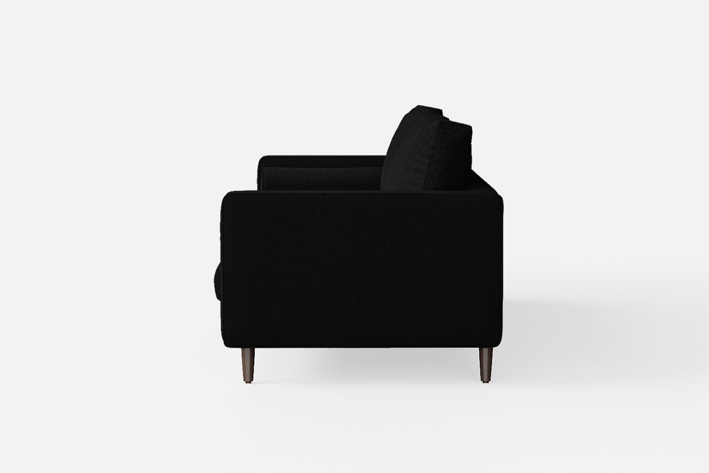 Gela 2 Seater Sofa Black Linen Fabric