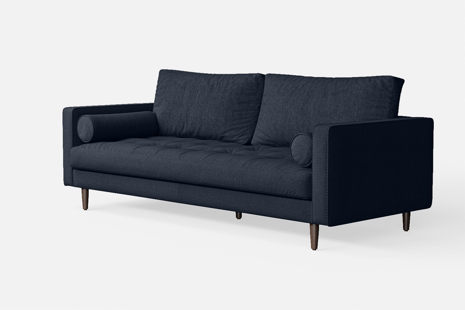 Gela 2 Seater Sofa Dark Blue Linen Fabric