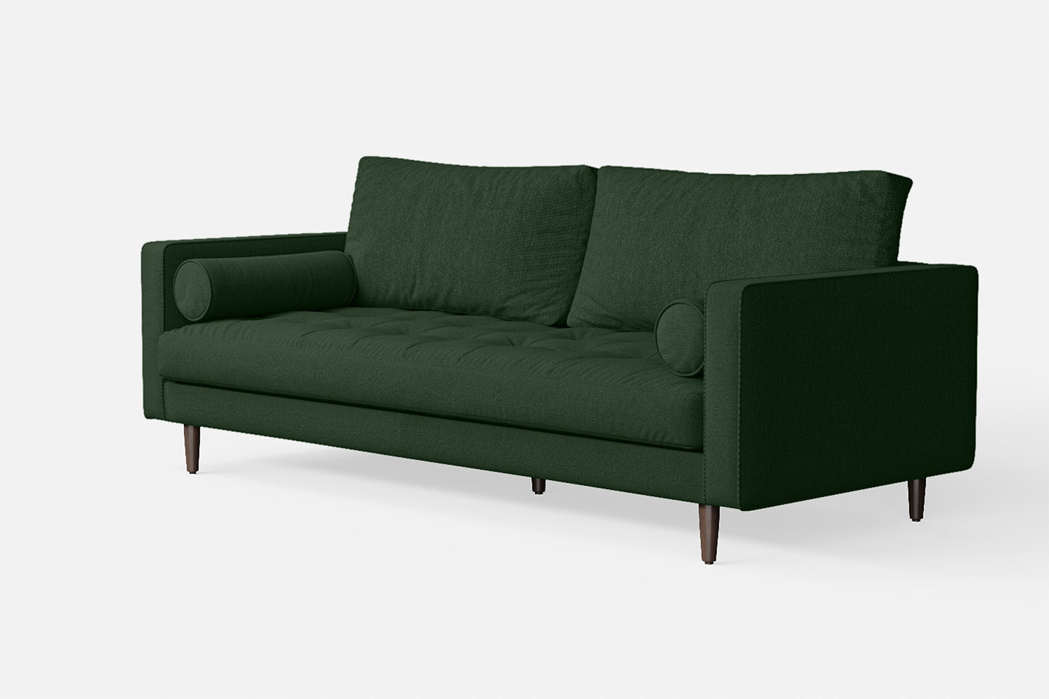 Gela 2 Seater Sofa Forest Green Linen Fabric