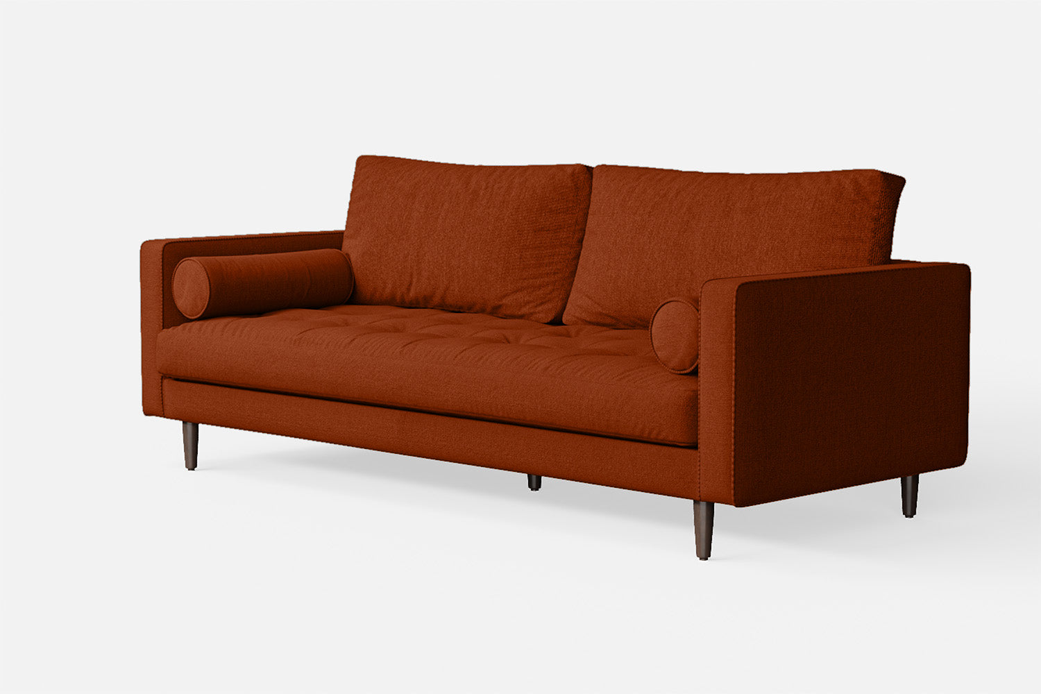 Gela 2 Seater Sofa Orange Linen Fabric