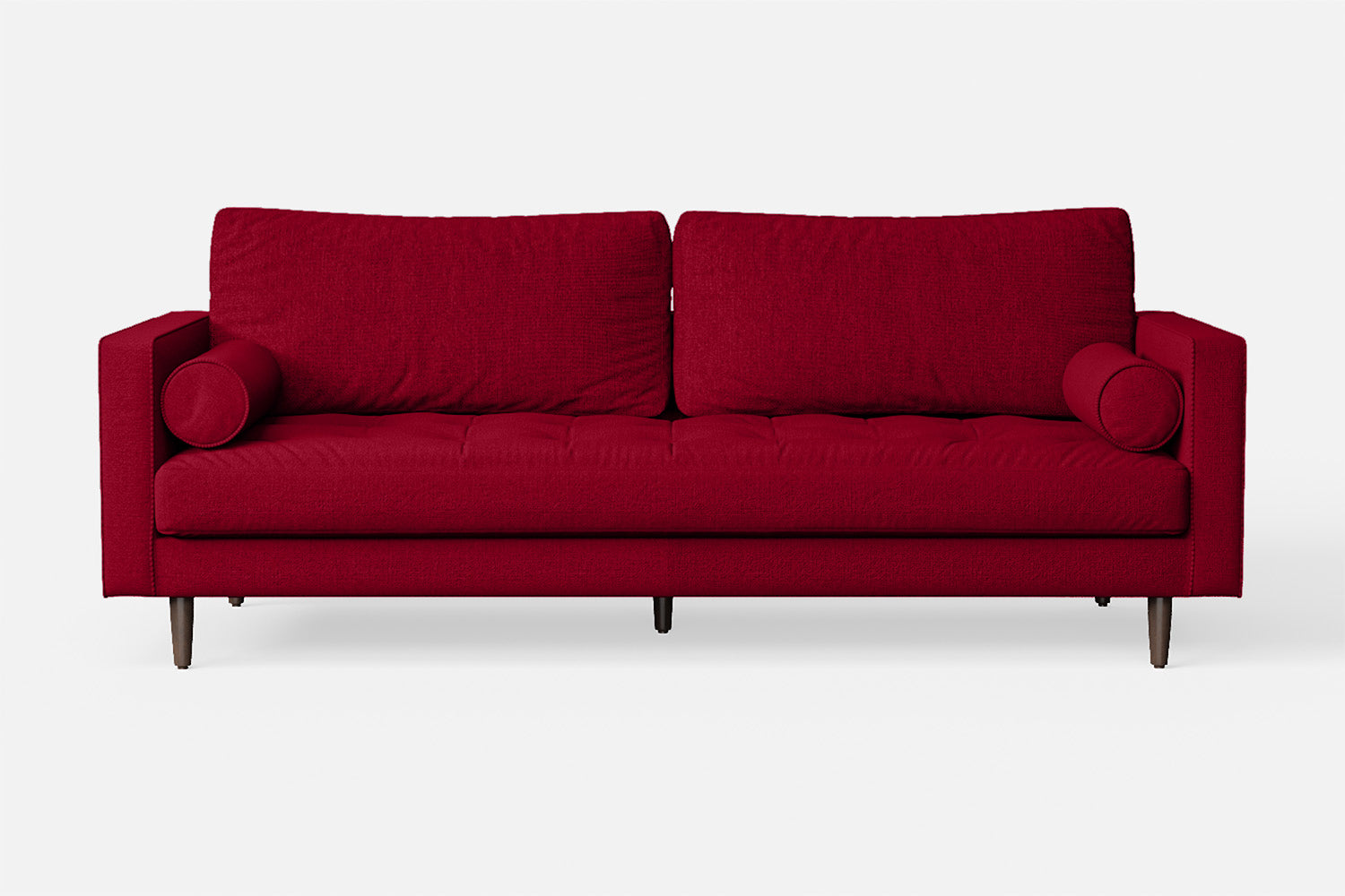 Gela 2 Seater Sofa Red Linen Fabric