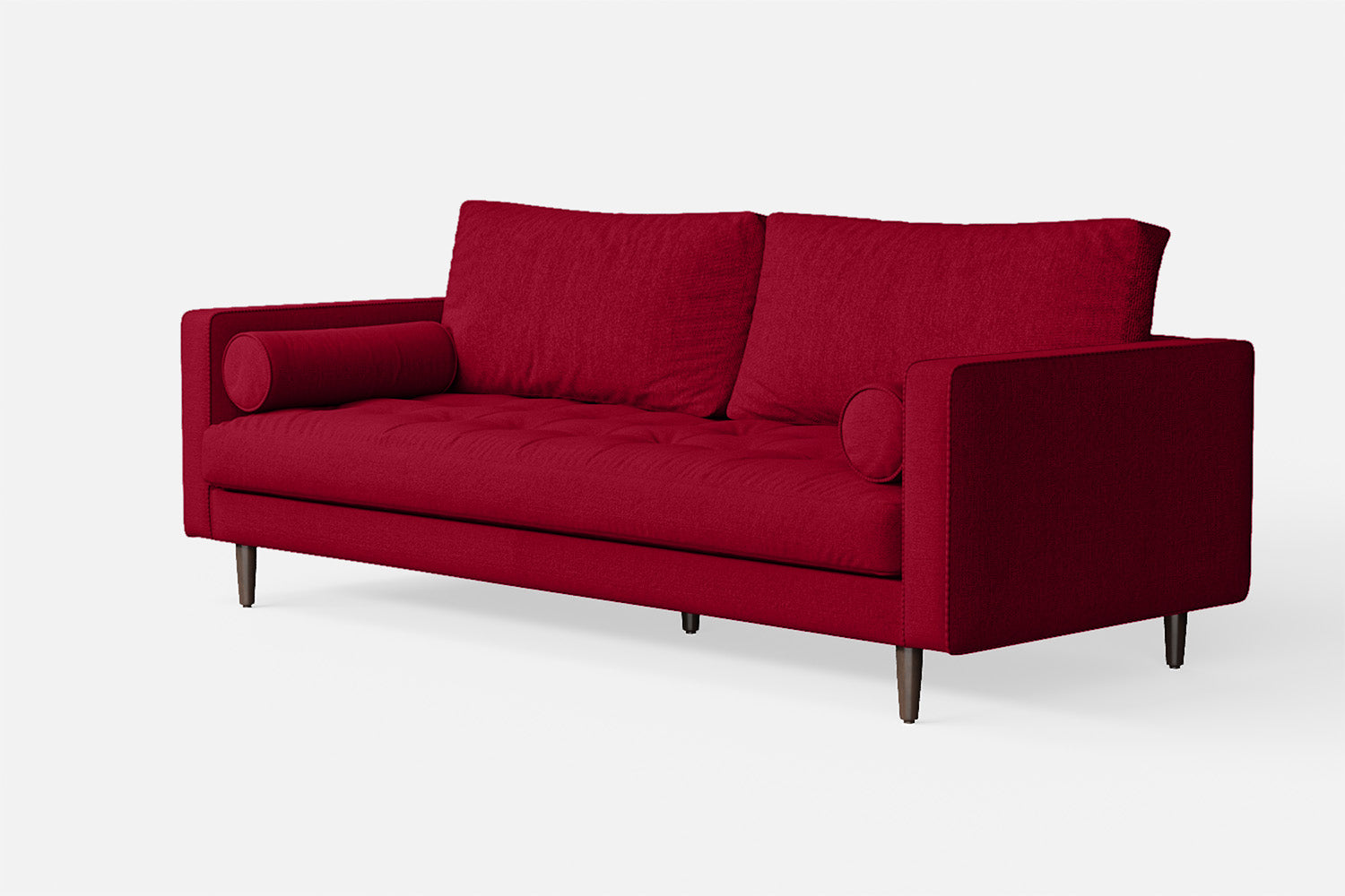 Gela 2 Seater Sofa Red Linen Fabric