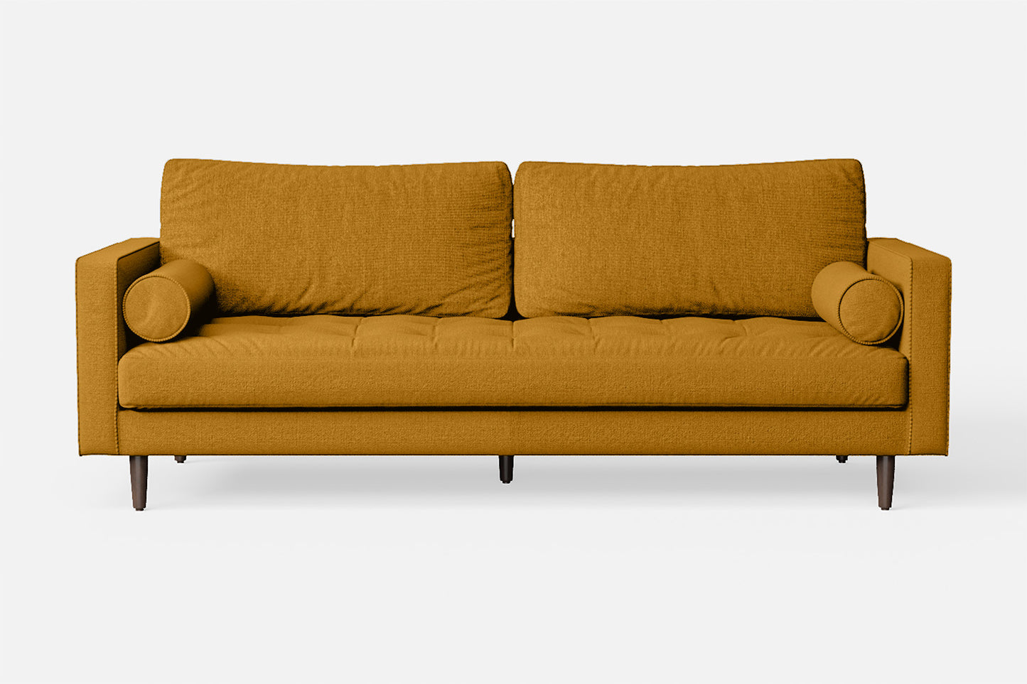 Gela 2 Seater Sofa Yellow Linen Fabric