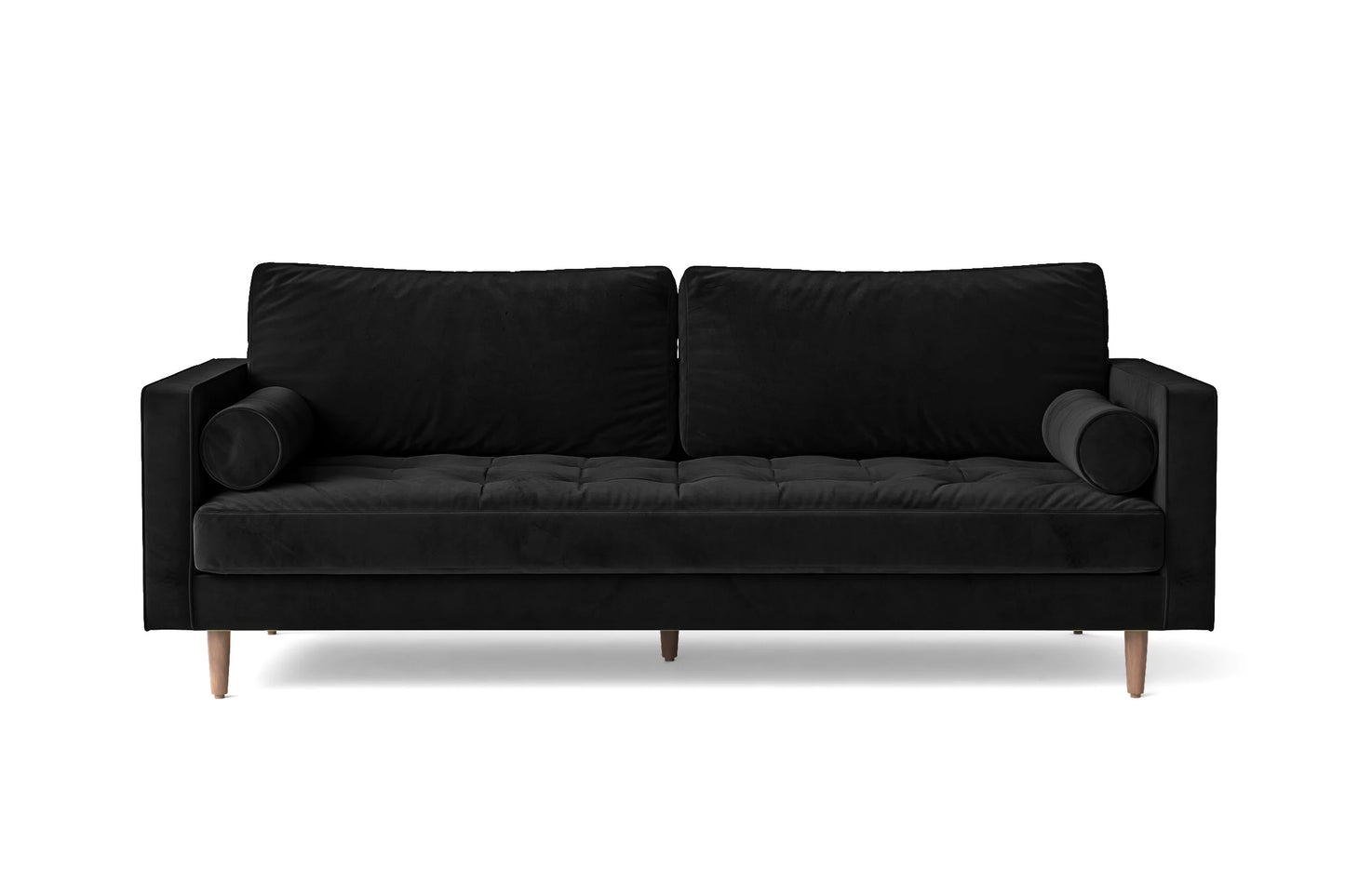 Gela 2 Seater Sofa Black Velvet