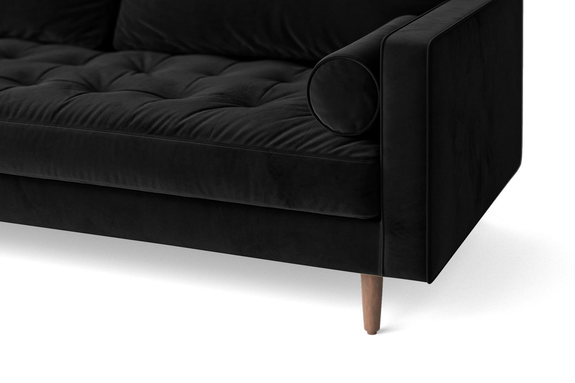 Gela 2 Seater Sofa Black Velvet