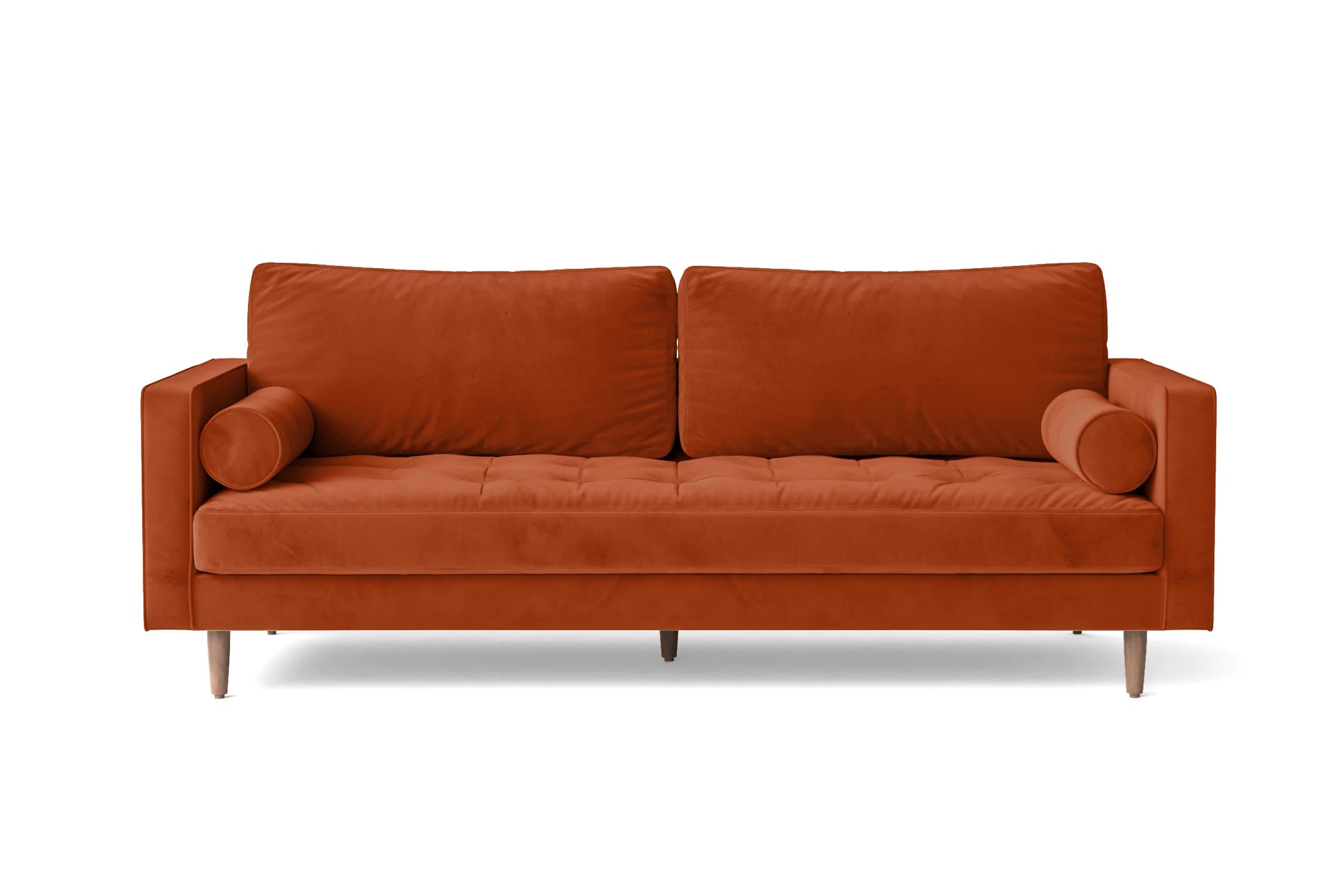 Gela 2 Seater Sofa Orange Velvet