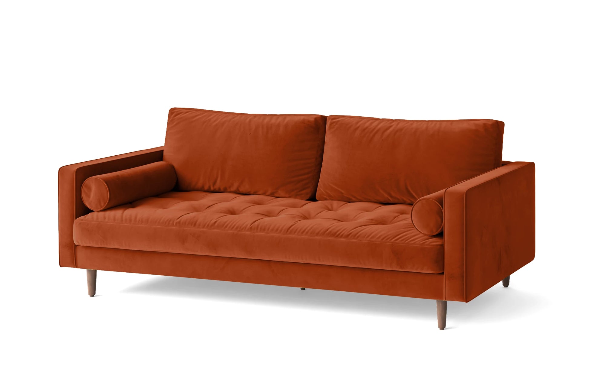 Gela 2 Seater Sofa Orange Velvet