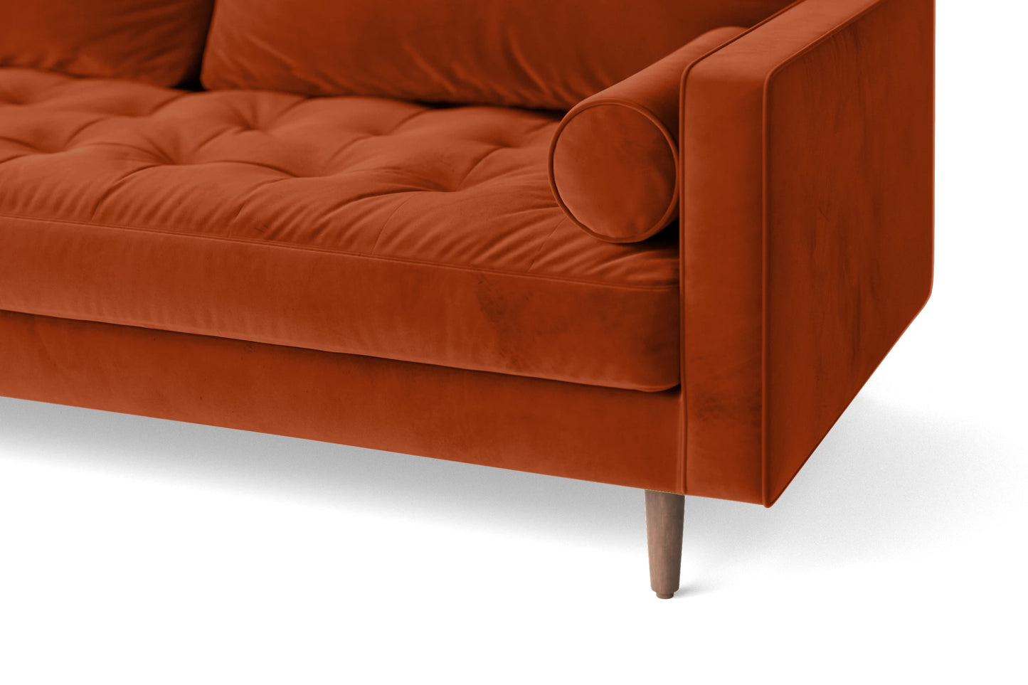 Gela 2 Seater Sofa Orange Velvet