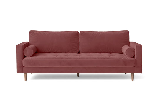 Gela 2 Seater Sofa Pink Velvet