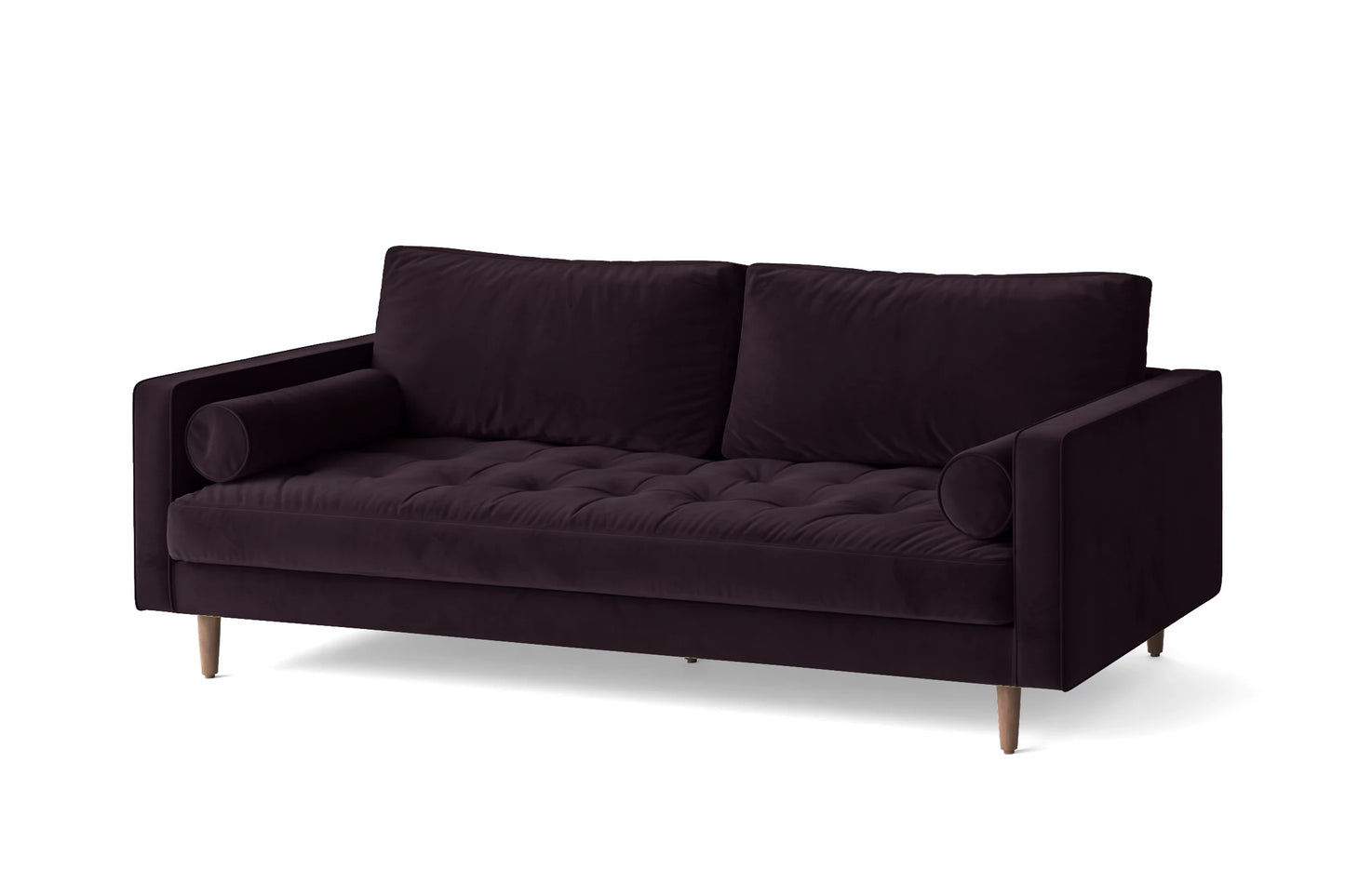 Gela 2 Seater Sofa Purple Velvet