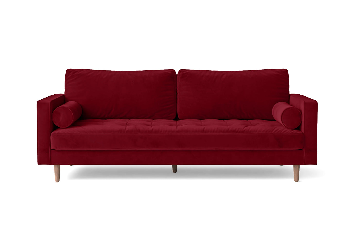 Gela 2 Seater Sofa Red Velvet