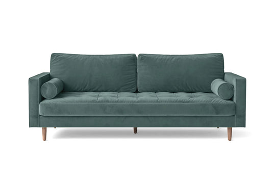 Gela 2 Seater Sofa Teal Velvet