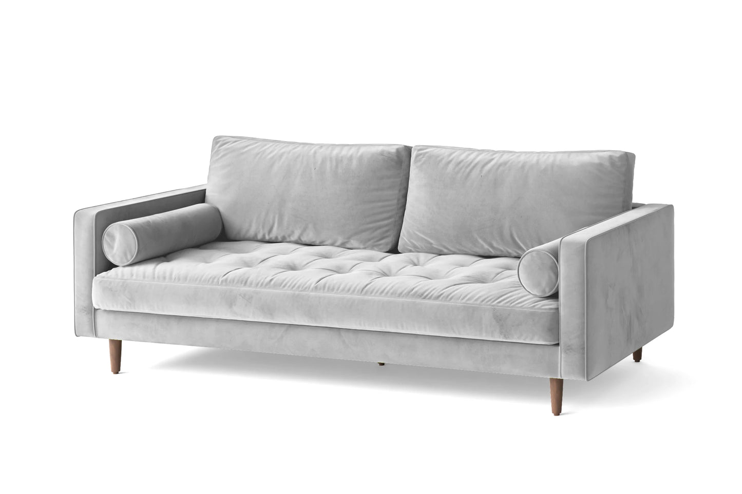 Gela 2 Seater Sofa White Velvet