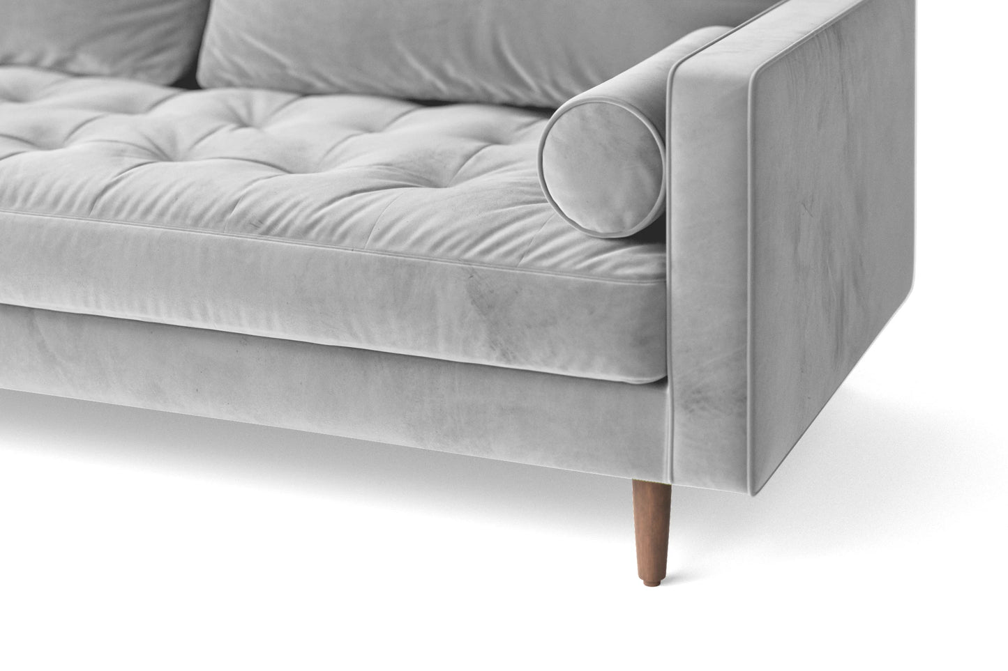 Gela 2 Seater Sofa White Velvet