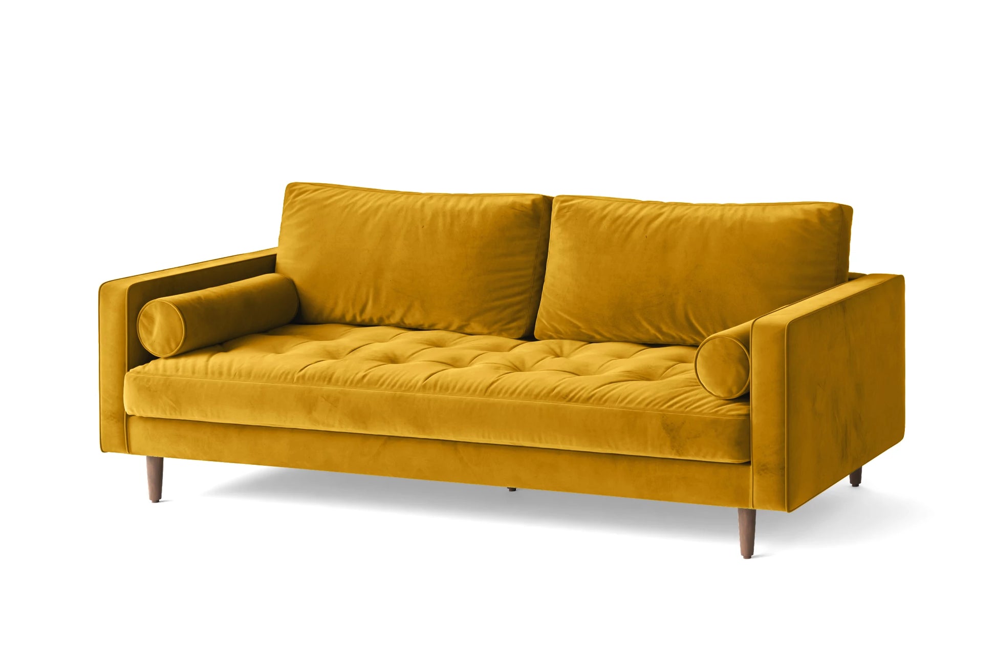 Gela 2 Seater Sofa Yellow Velvet