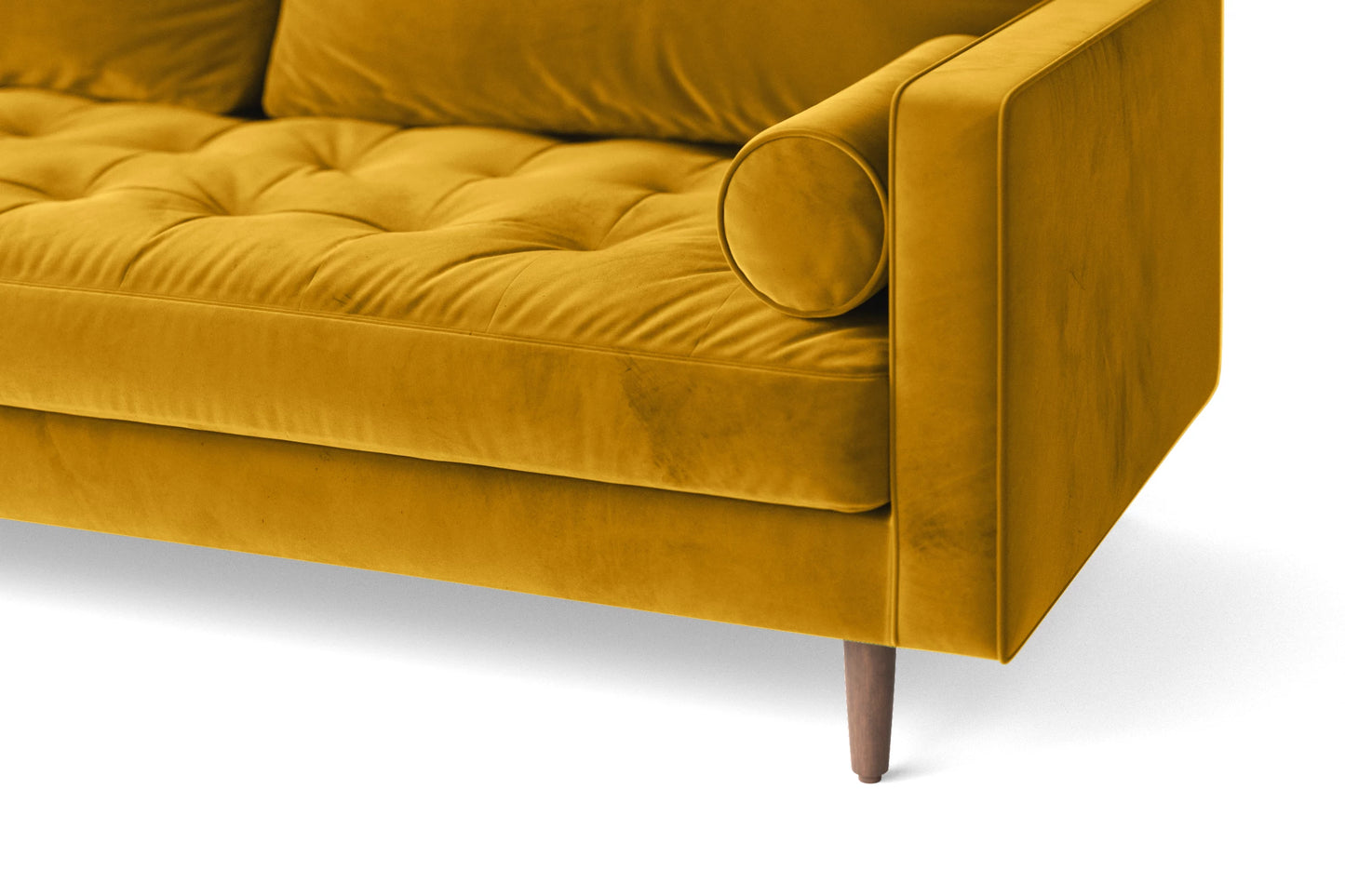 Gela 2 Seater Sofa Yellow Velvet