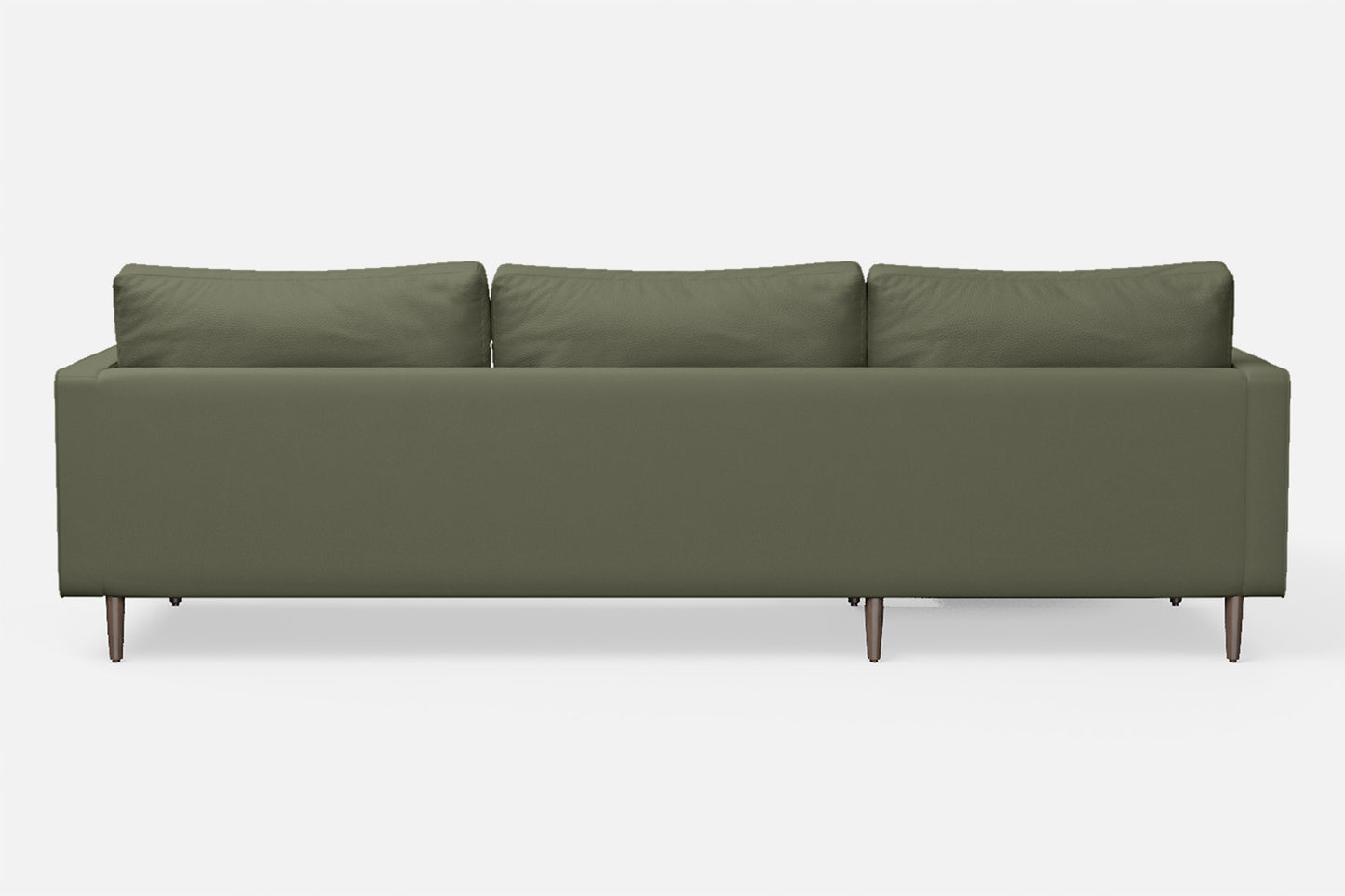 Gela 3 Seater Left Hand Facing Chaise Lounge Corner Sofa Sage Leather