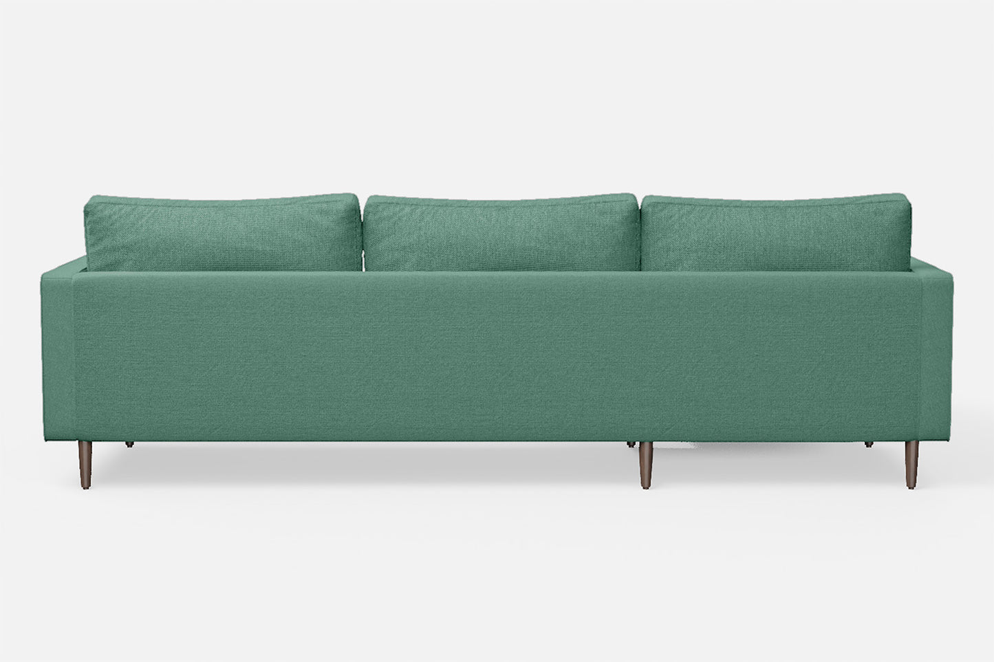 Gela 3 Seater Left Hand Facing Chaise Lounge Corner Sofa Mint Green Linen Fabric