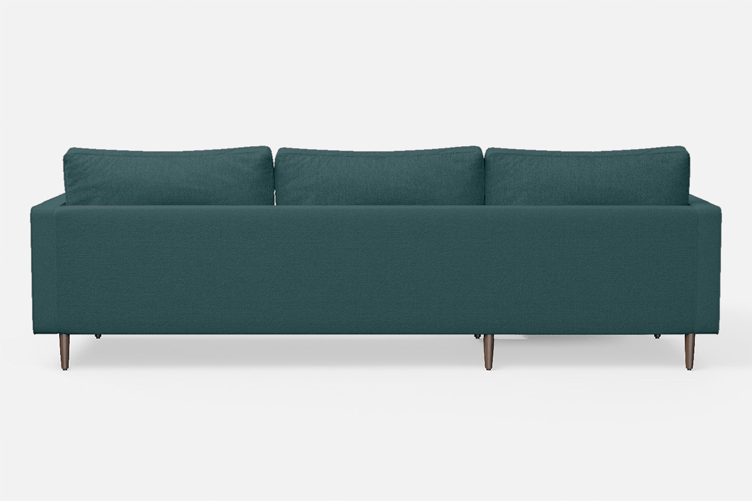 Gela 3 Seater Left Hand Facing Chaise Lounge Corner Sofa Teal Linen Fabric