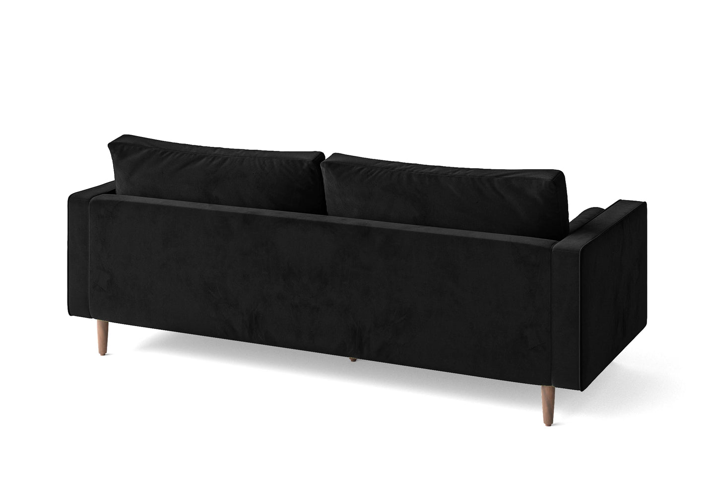 Gela 3 Seater Sofa Black Velvet