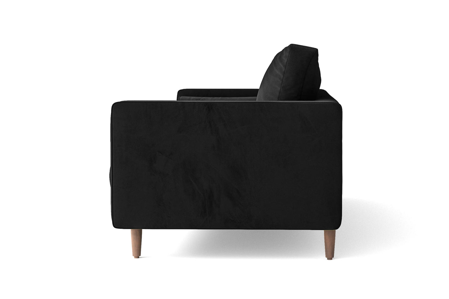 Gela 3 Seater Sofa Black Velvet