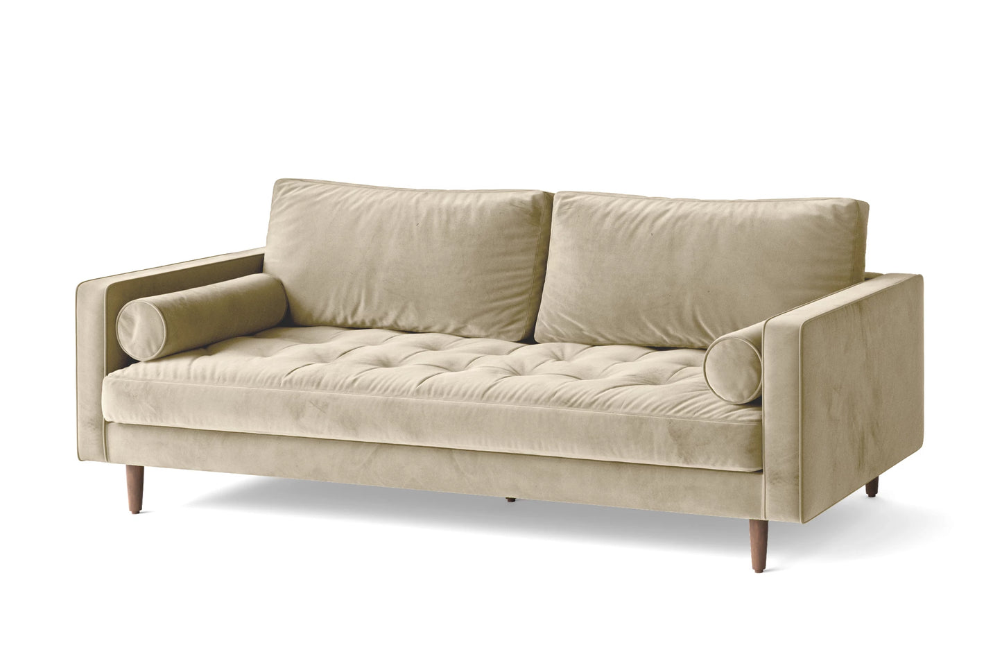 Gela 3 Seater Sofa Cream Velvet