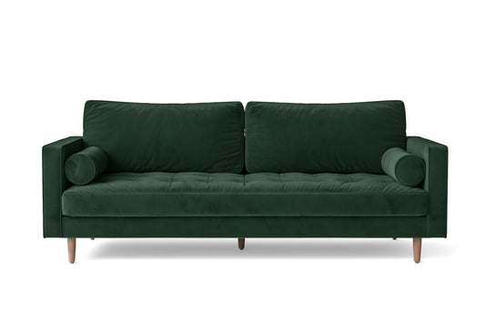 Gela 3 Seater Sofa Green Velvet