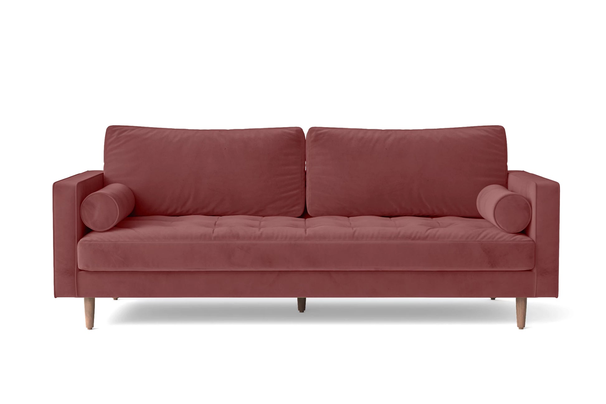 Gela 3 Seater Sofa Pink Velvet