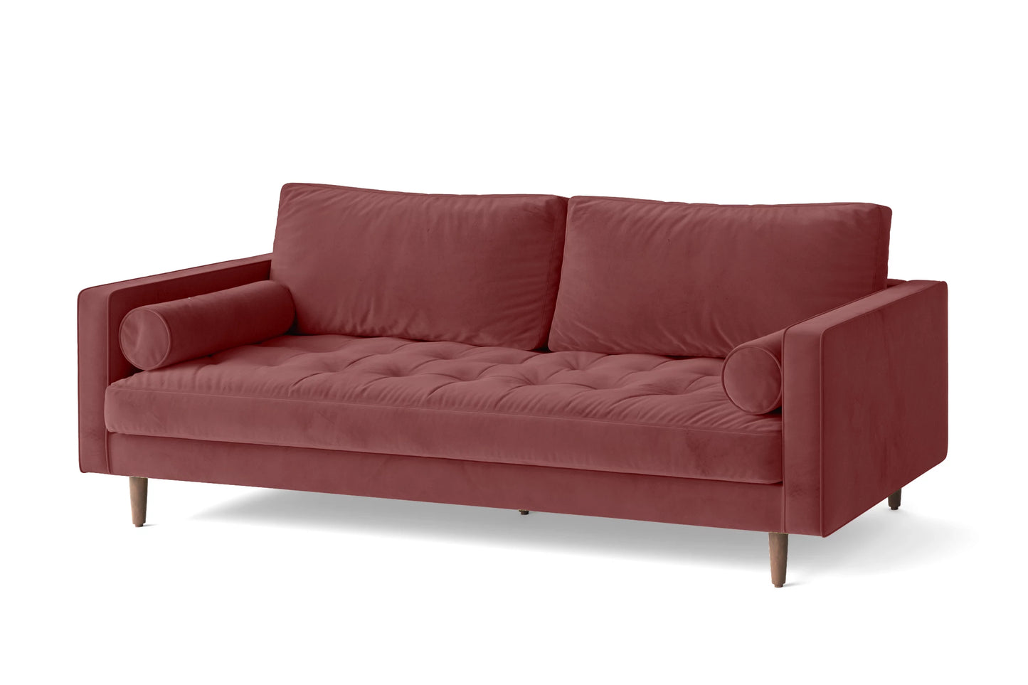 Gela 3 Seater Sofa Pink Velvet