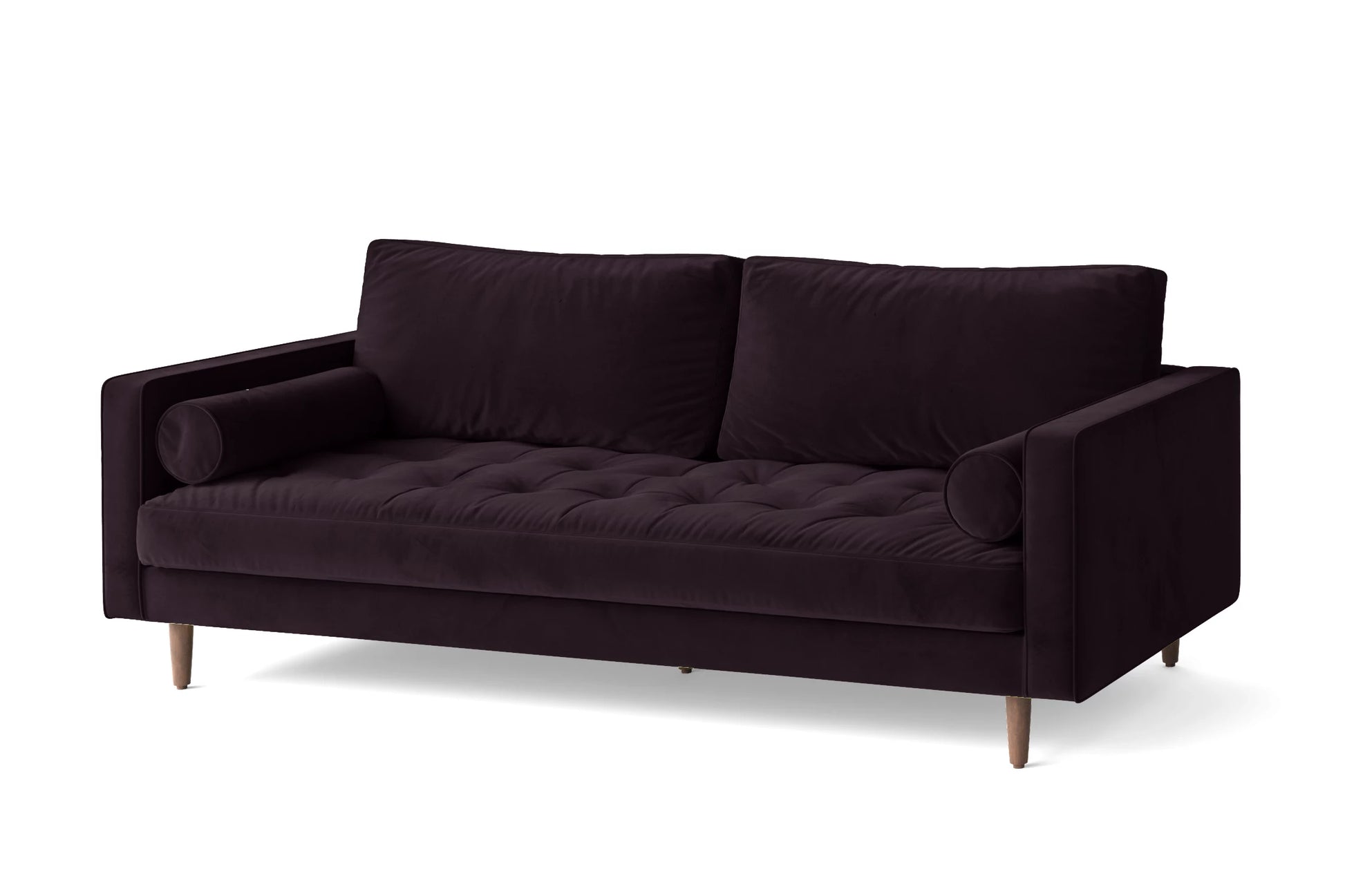 Gela 3 Seater Sofa Purple Velvet