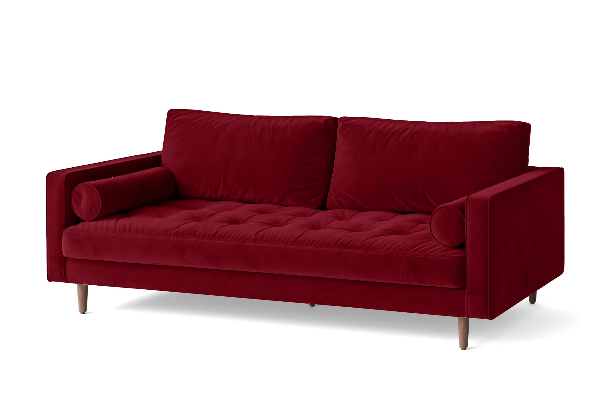 Gela 3 Seater Sofa Red Velvet