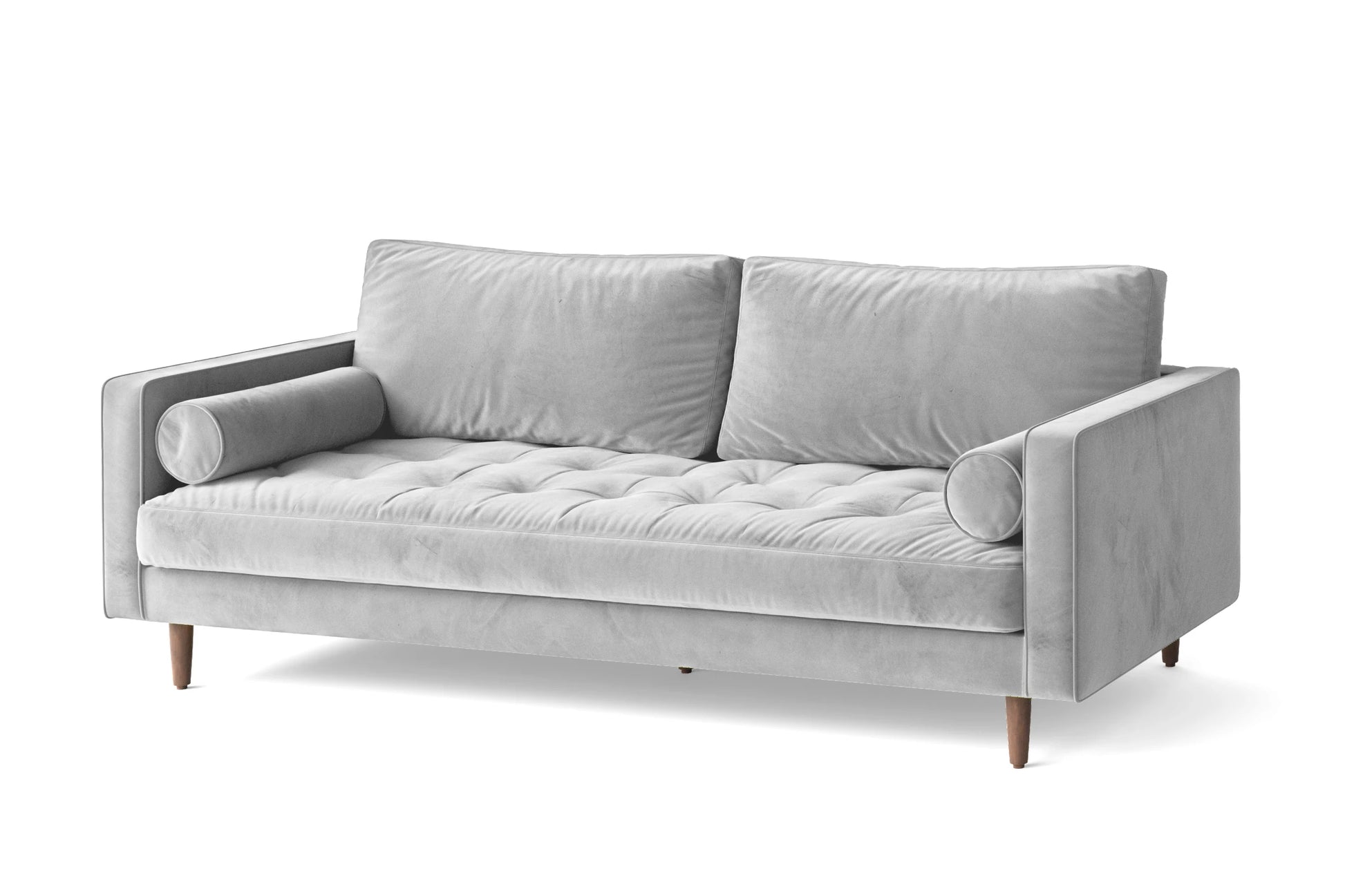 Gela 3 Seater Sofa White Velvet