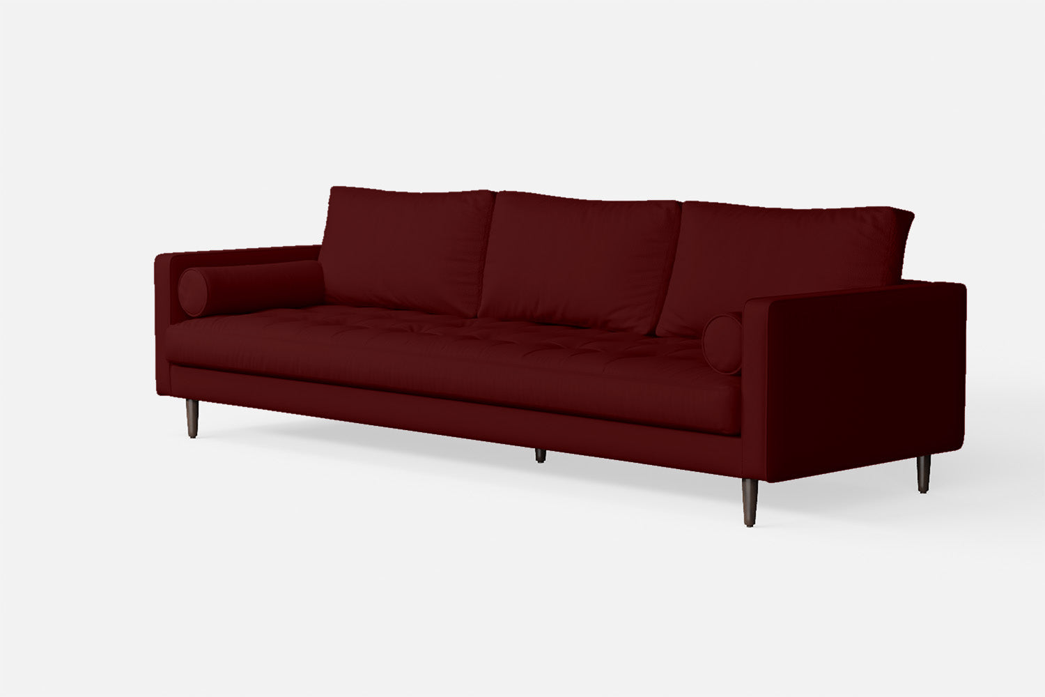 Gela 4 Seater Sofa Red Leather