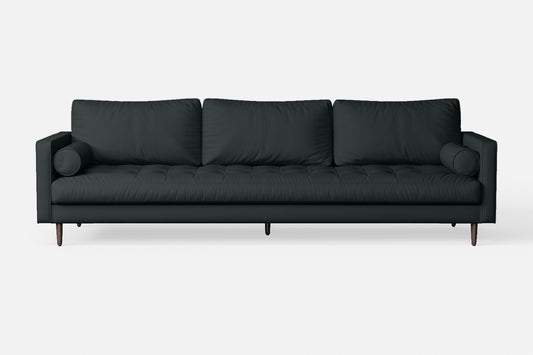 Gela 4 Seater Sofa Slate Leather