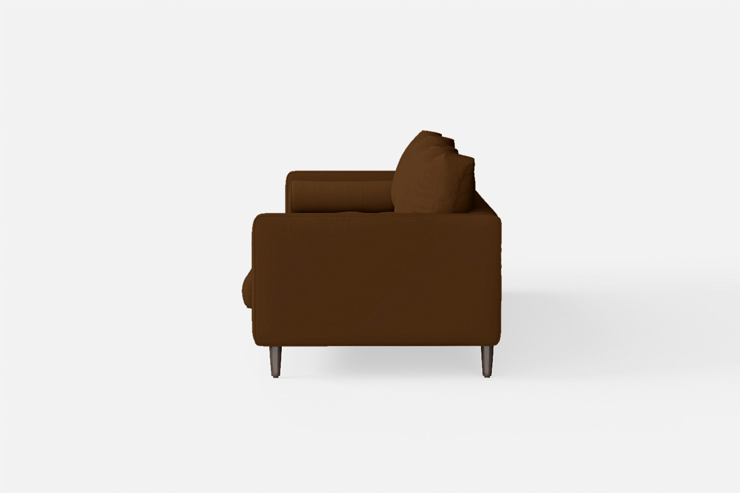 Gela 4 Seater Sofa Walnut Brown Leather