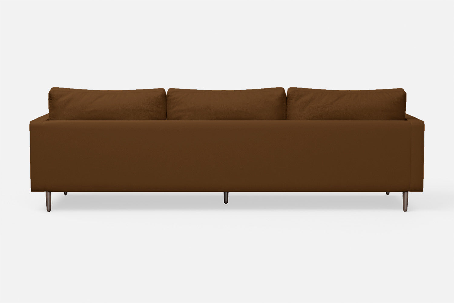 Gela 4 Seater Sofa Walnut Brown Leather